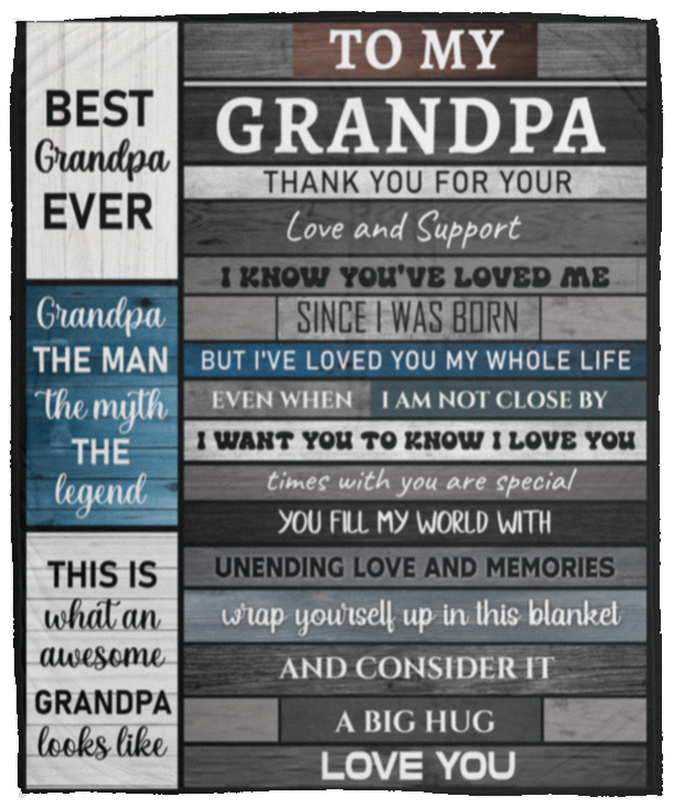 To My Grandpa Blanket