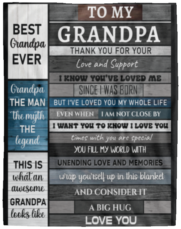 To My Grandpa Blanket