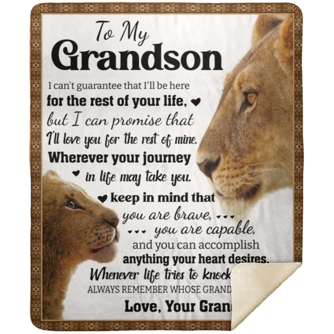 To My Grandson Love Grandma Blanket