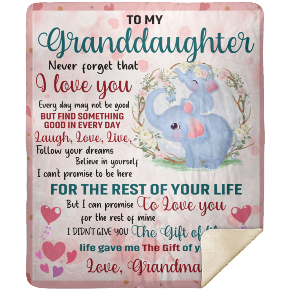 To My Granddaughter Love Grandma