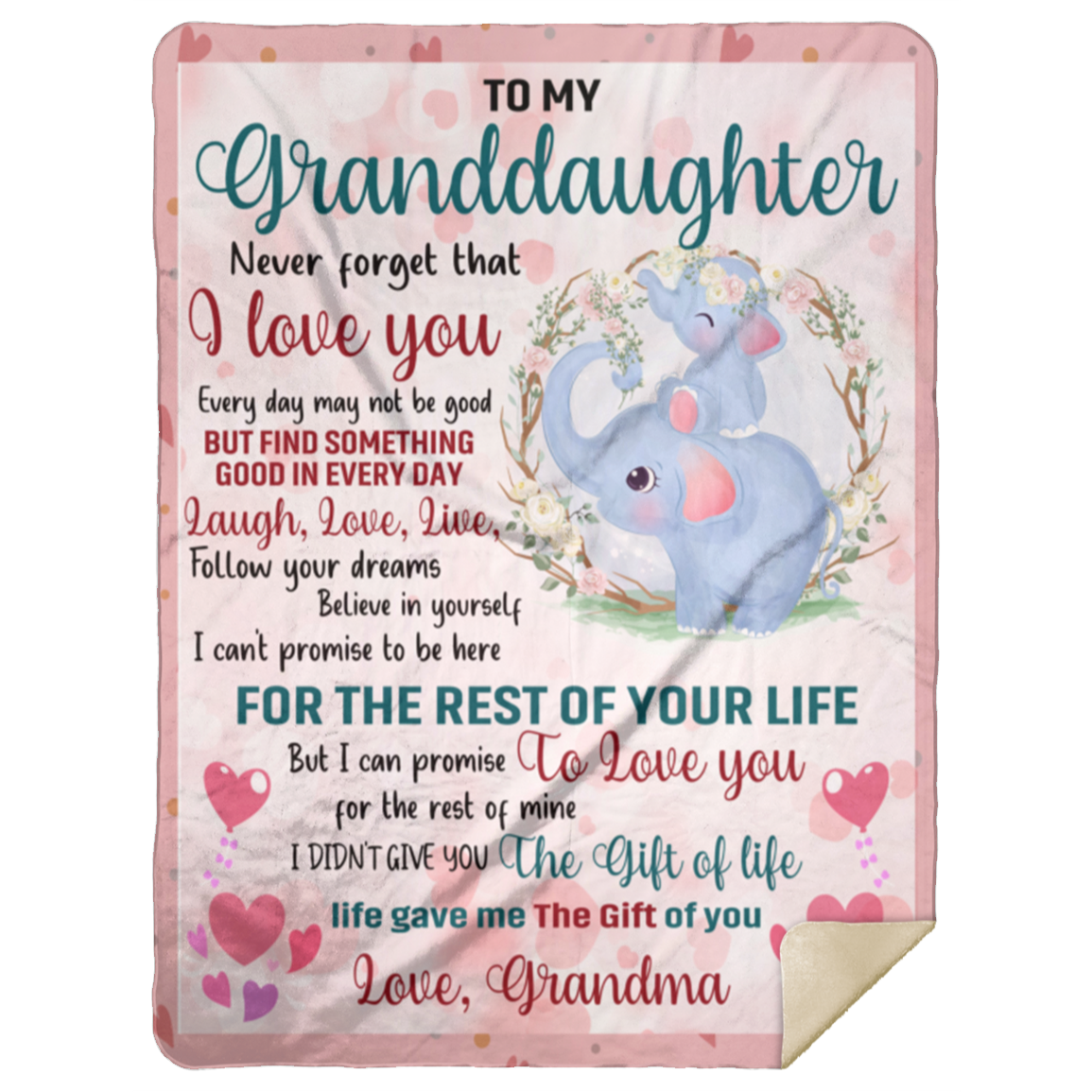 To My Granddaughter Love Grandma