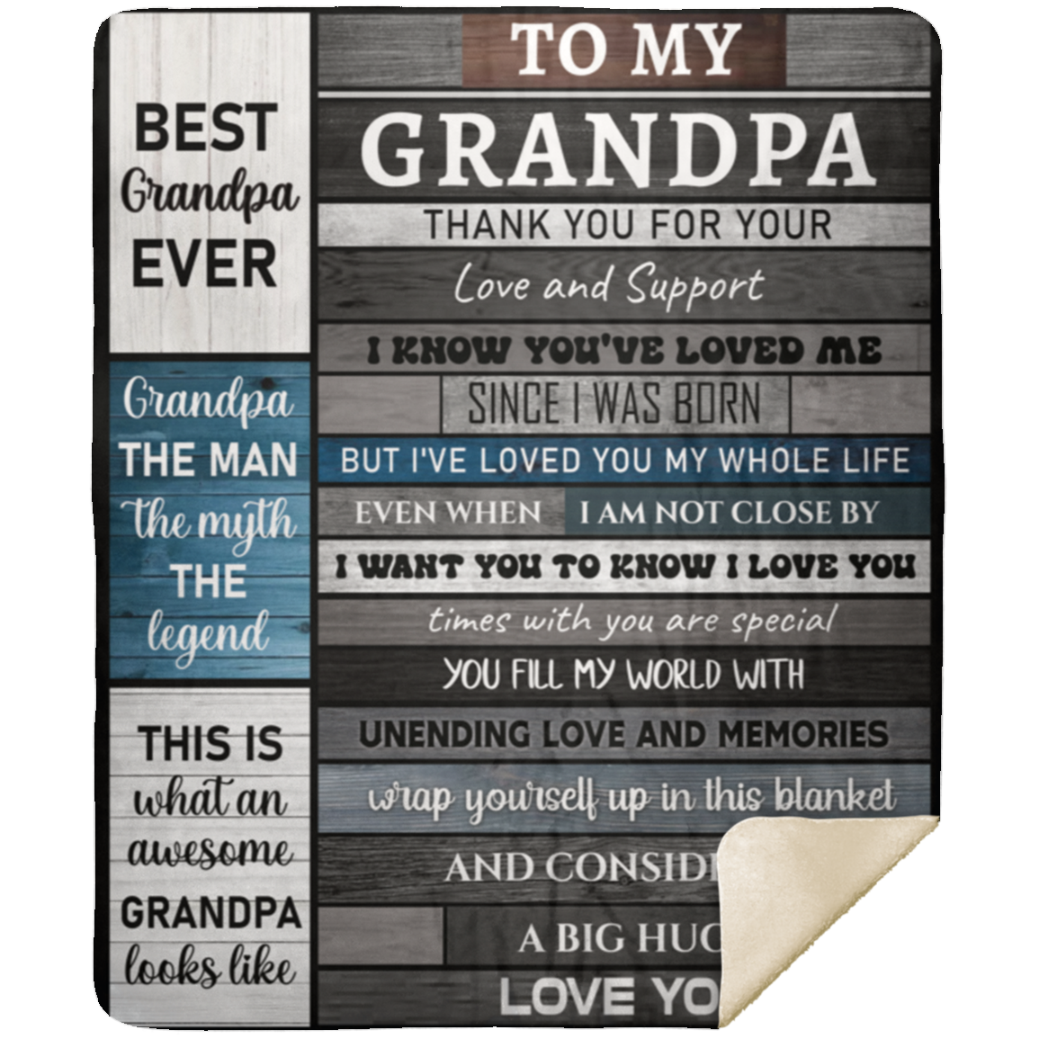 To My Grandpa Blanket