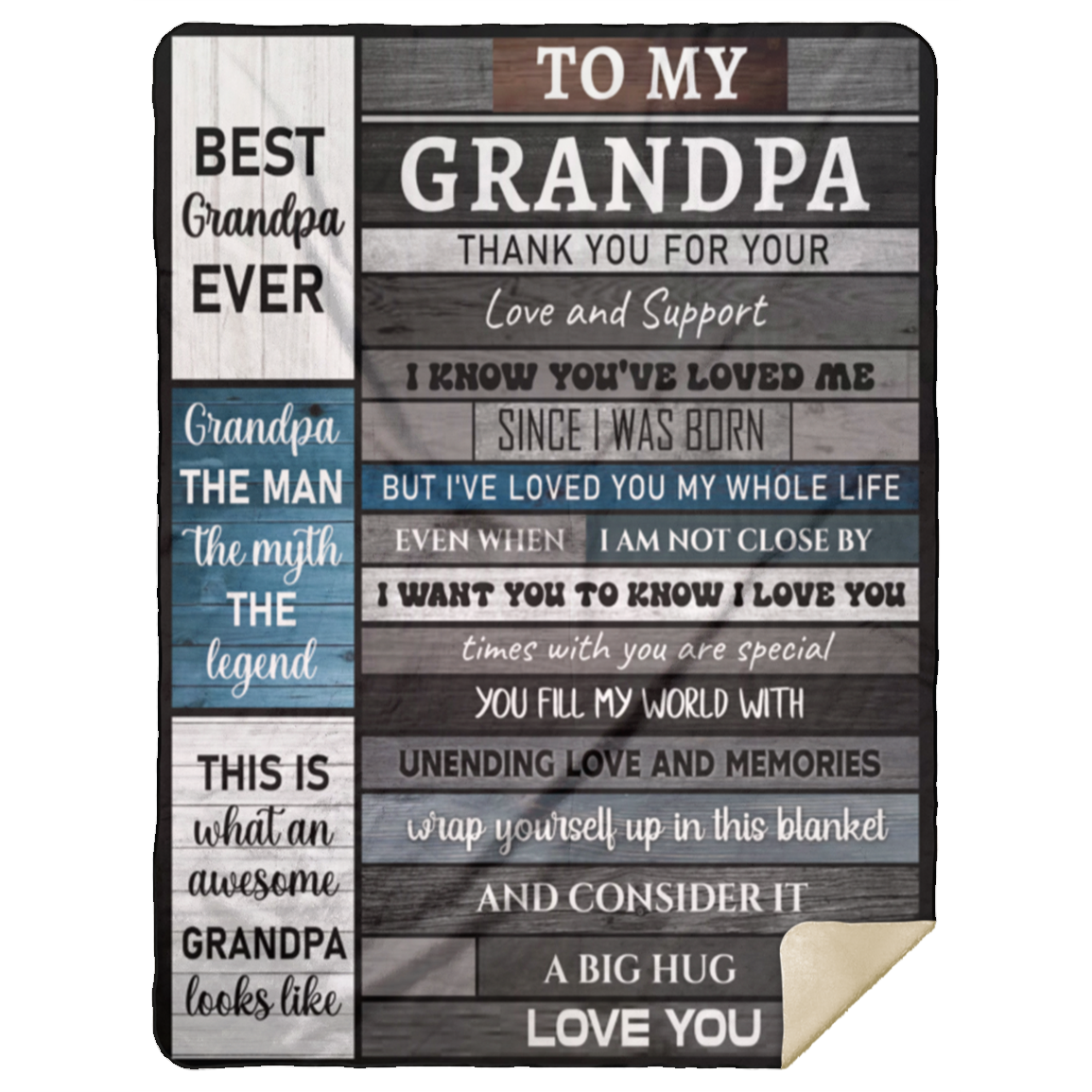 To My Grandpa Blanket