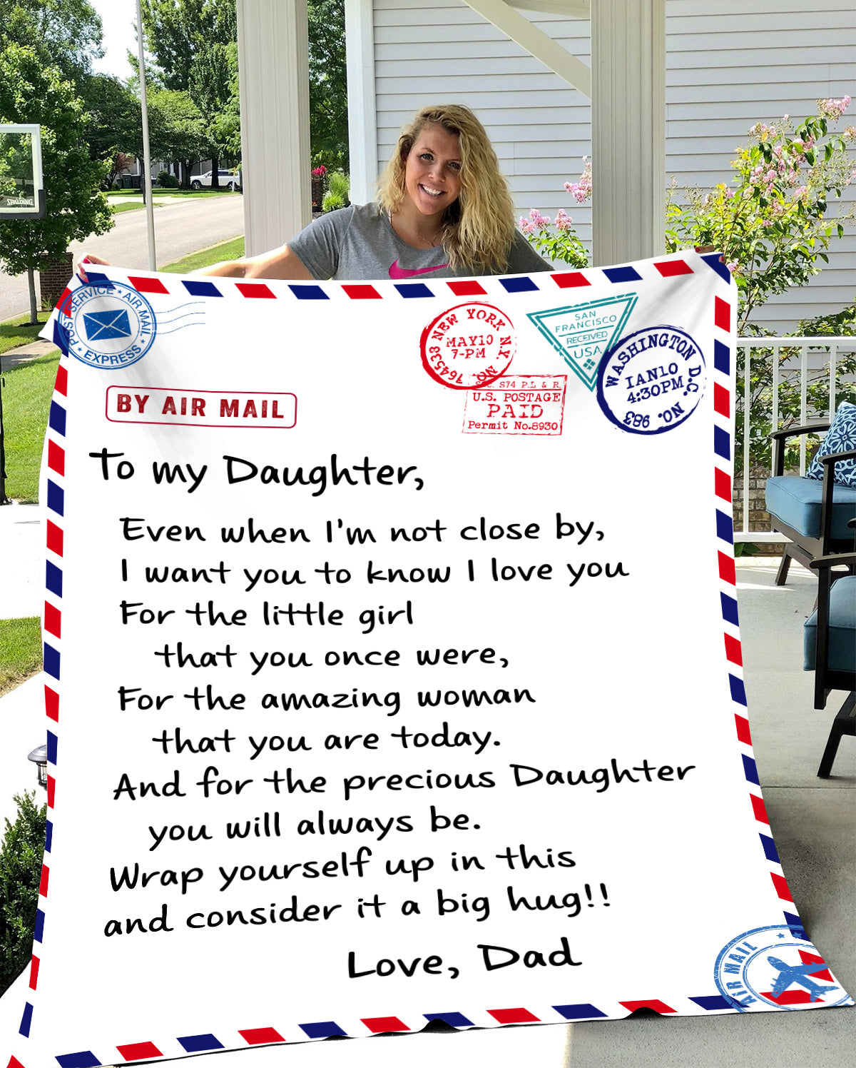 To My Daughter "Enen When I'm Not Close By Love, Dad Blanket