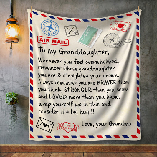 To My Granddaughter Love, Your Grandma Blanket