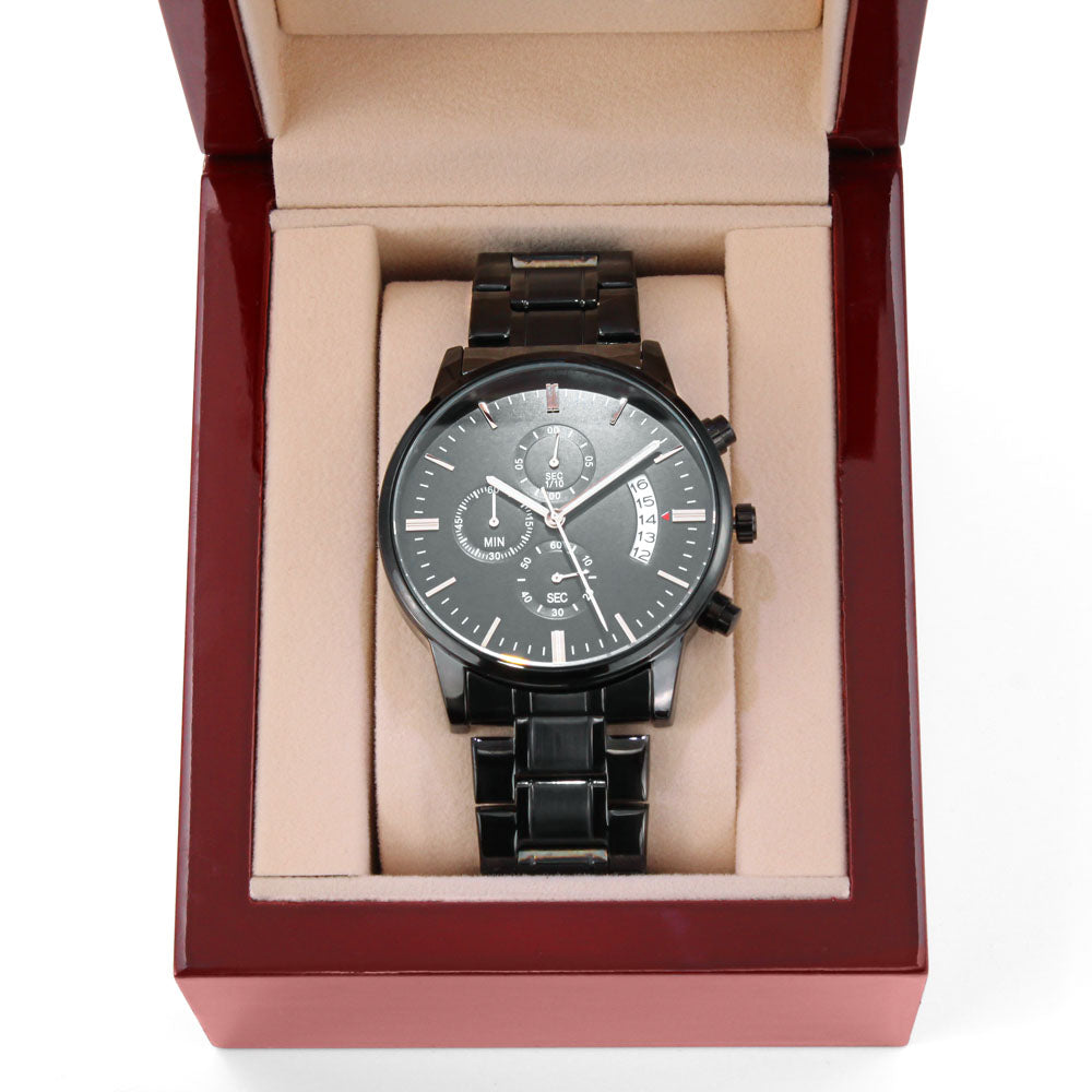 Personalized Engraved Watch for Groom on Wedding Day From Bride